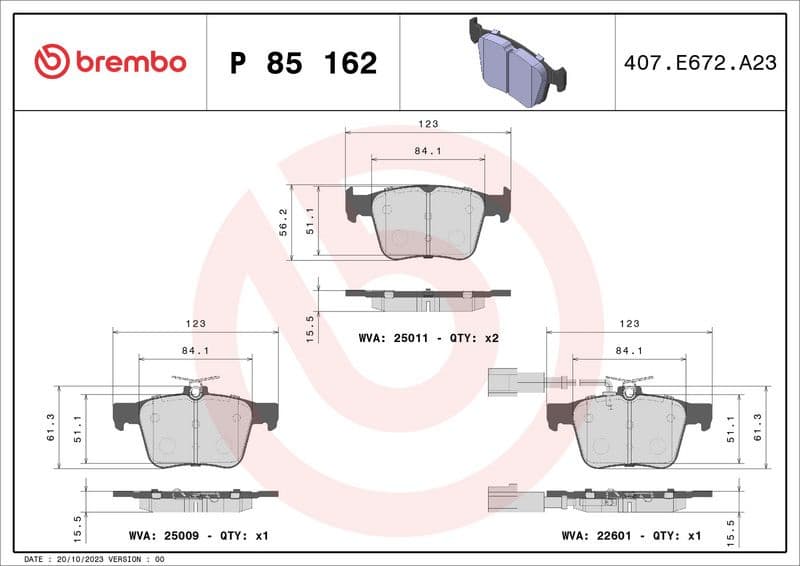 Brake Pad Set, disc brake PRIME LINE P85162 - image 3