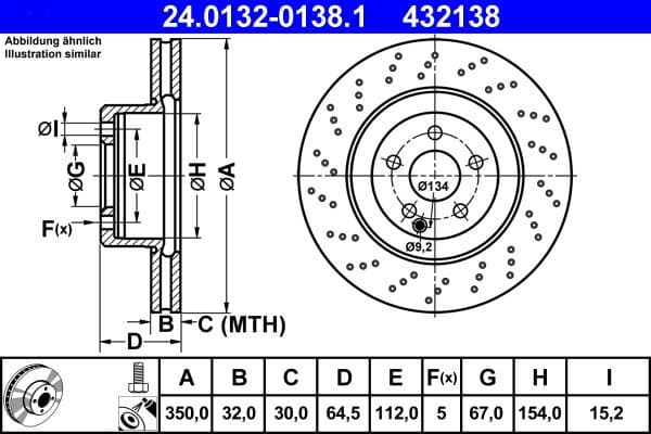 Brake Disc 24.0132-0138.1 - image 2