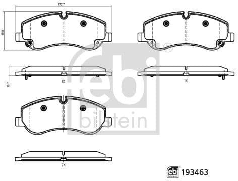 Brake Pad Set, disc brake 193463