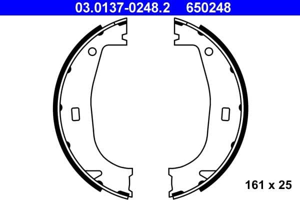 Brake Shoe Set, parking brake 03.0137-0248.2 - image 2