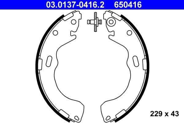 Brake Shoe Set 03.0137-0416.2 - image 2