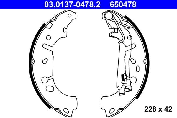 Brake Shoe Set 03.0137-0478.2 - image 2