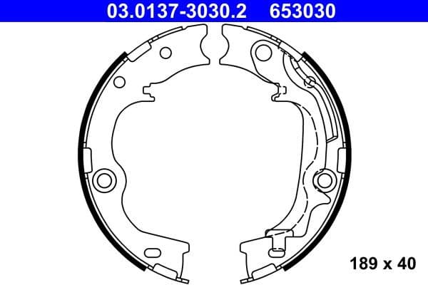 Brake Shoe Set, parking brake 03.0137-3030.2 - image 2