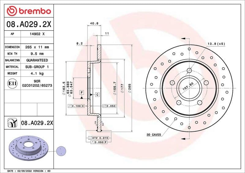 Brake Disc XTRA LINE - Xtra 08.A029.2X - image 2