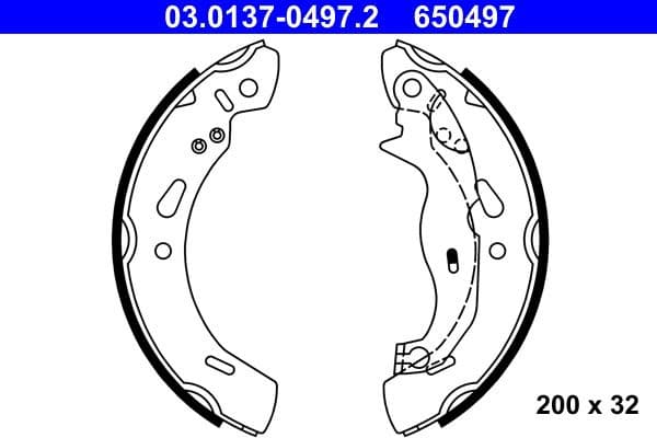 Brake Shoe Set 03.0137-0497.2 - image 2