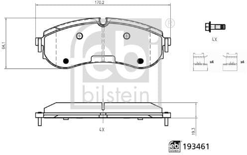 Brake Pad Set, disc brake 193461