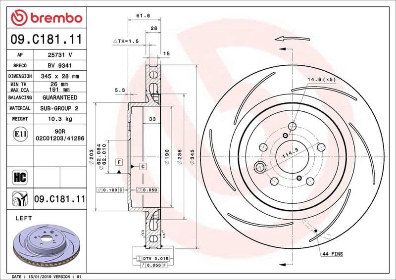 Brake Disc PRIME LINE - UV Coated 09.C181.11 - image 3