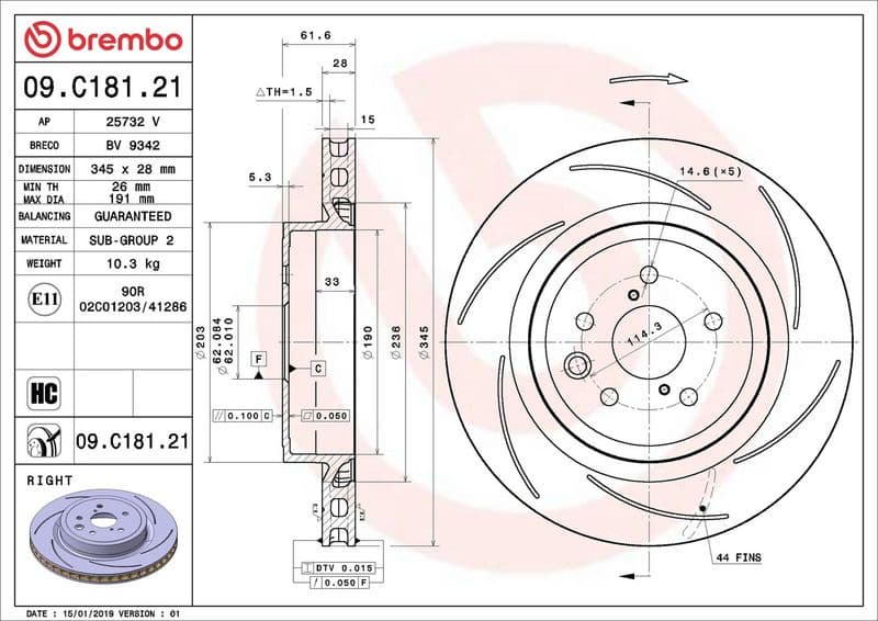 Brake Disc PRIME LINE - UV Coated 09.C181.21 - image 3