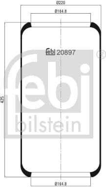 Bellow, air suspension 20897