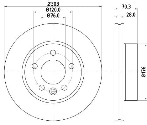 Brake Disc PRO 8DD 355 125-561 - image 3