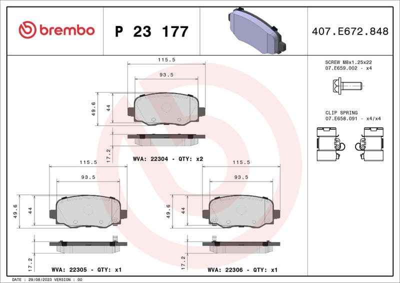 Brake Pad Set, disc brake PRIME LINE P23177 - image 3