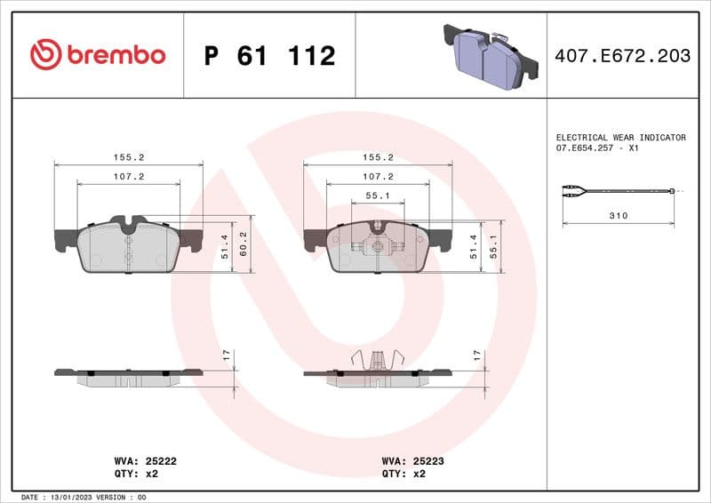 Brake Pad Set, disc brake PRIME LINE P61112 - image 3