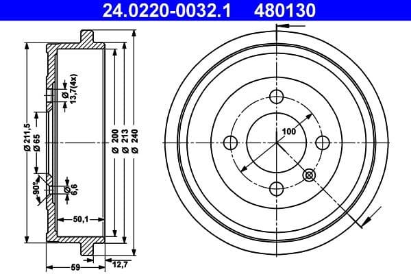 Brake Drum 24.0220-0032.1 - image 2