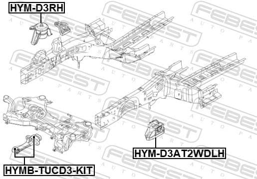 Mounting, engine HYM-D3AT2WDLH - image 2