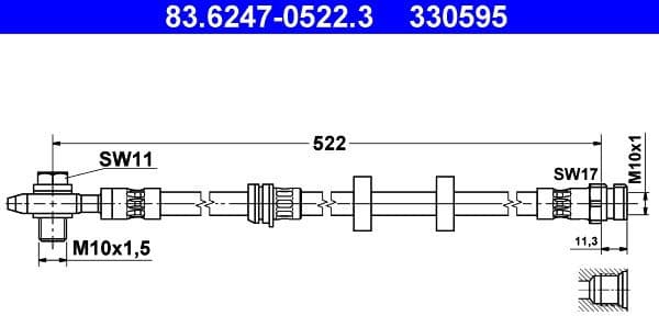 Brake Hose 83.6247-0522.3 - image 2