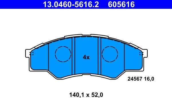 Brake Pad Set, disc brake 13.0460-5616.2 - image 2
