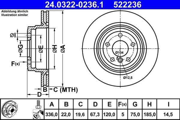 Brake Disc PowerDisc 24.0322-0236.1 - image 2