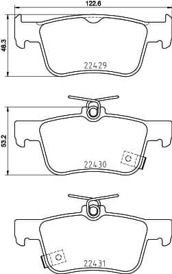 Brake Pad Set, disc brake 8DB 355 025-251