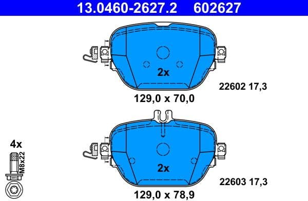 Brake Pad Set, disc brake 13.0460-2627.2 - image 2