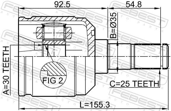 Joint Kit, drive shaft 0411-N33 - image 2