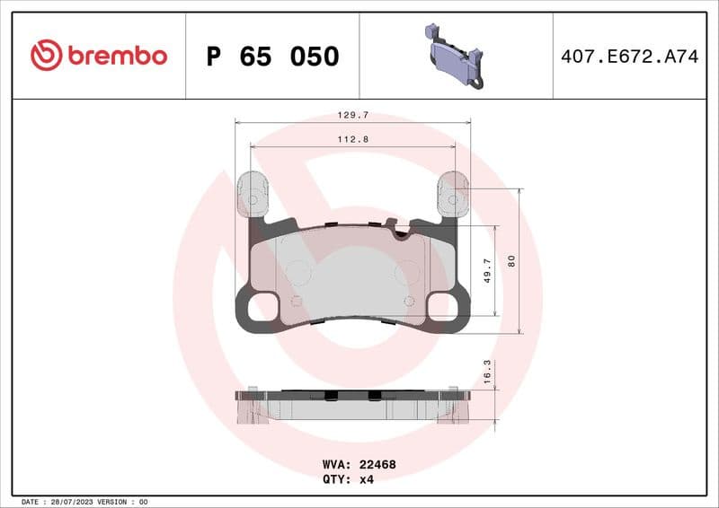 Brake Pad Set, disc brake PRIME LINE P65050 - image 2