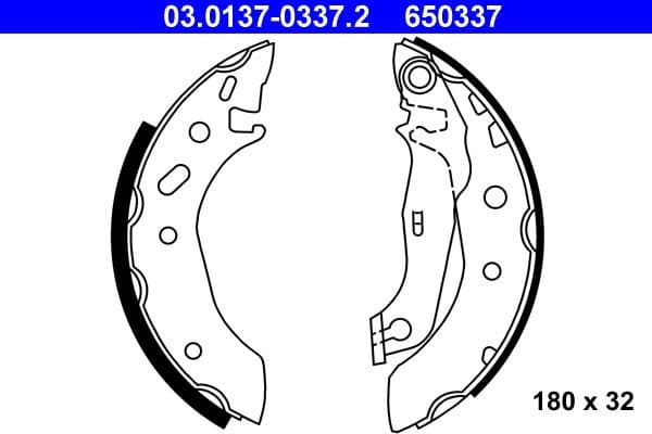 Brake Shoe Set 03.0137-0337.2 - image 2