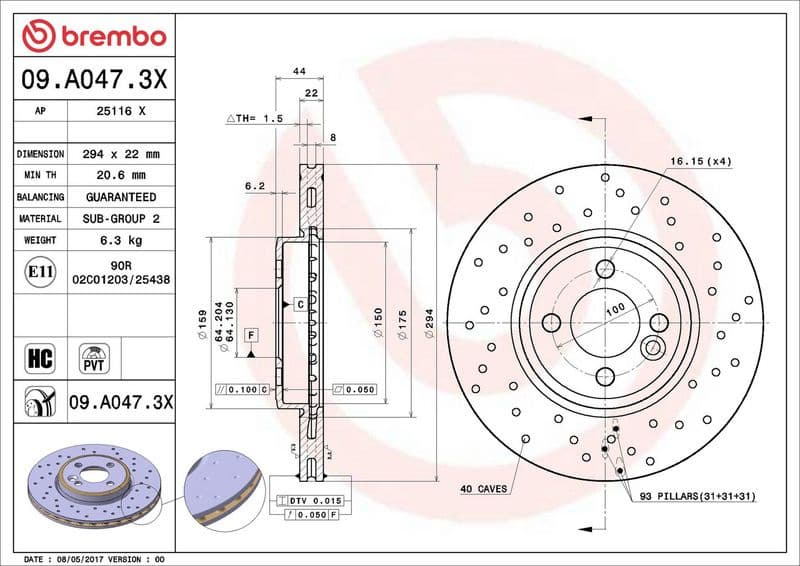 Brake Disc XTRA LINE - Xtra 09.A047.3X - image 3