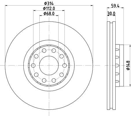 Brake Disc PRO High Carbon 8DD 355 127-191 - image 4