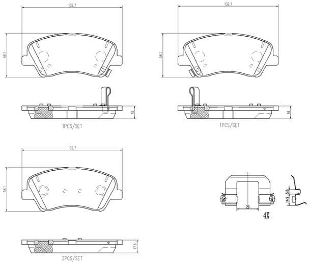 Brake Pad Set, disc brake PRIME LINE P30098 - image 2