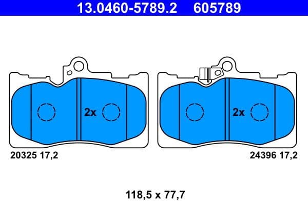 Brake Pad Set, disc brake 13.0460-5789.2 - image 2