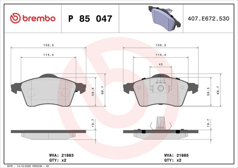Brake Pad Set, disc brake PRIME LINE P85047 - image 3