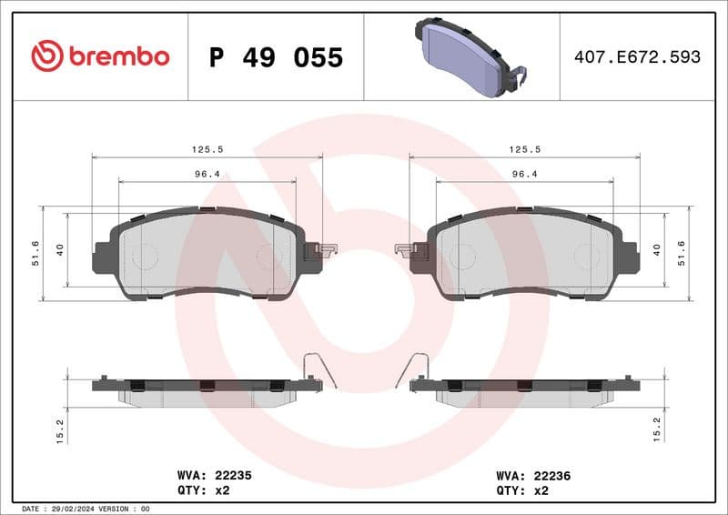 Brake Pad Set, disc brake PRIME LINE P49055 - image 3