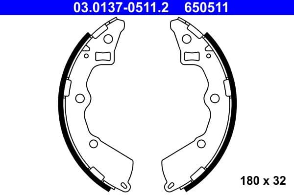 Brake Shoe Set 03.0137-0511.2 - image 2