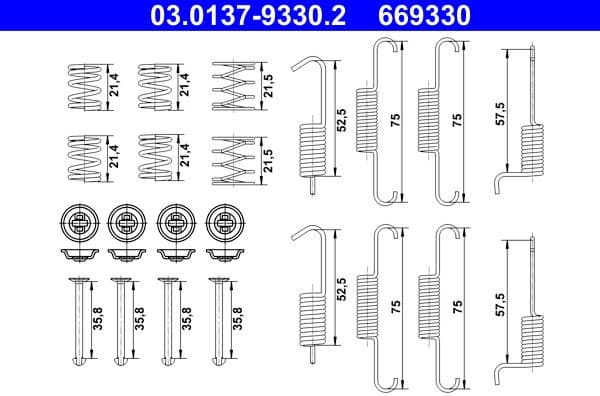 Accessory Kit, parking brake shoes 03.0137-9330.2 - image 2