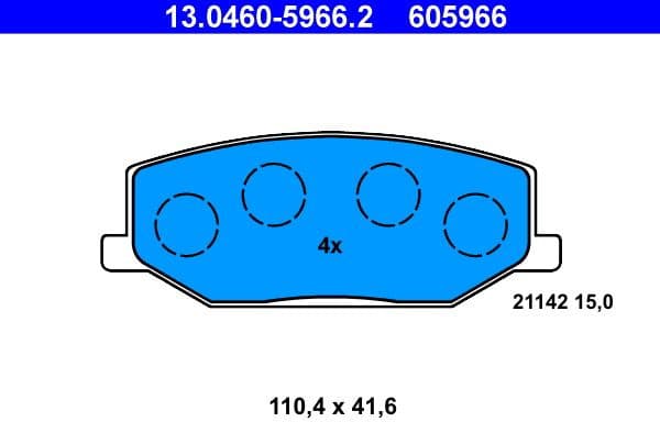 Brake Pad Set, disc brake 13.0460-5966.2 - image 2