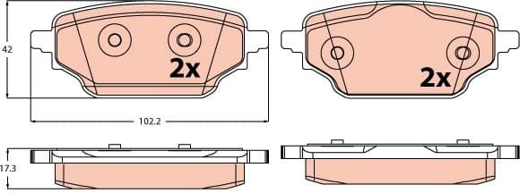 Brake Pad Set, disc brake GDB2561