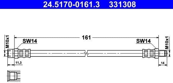 Brake Hose 24.5170-0161.3 - image 2