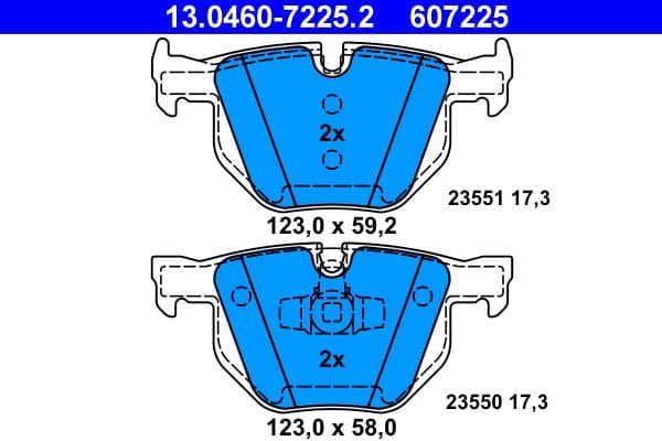 Brake Pad Set, disc brake 13.0460-7225.2 - image 2