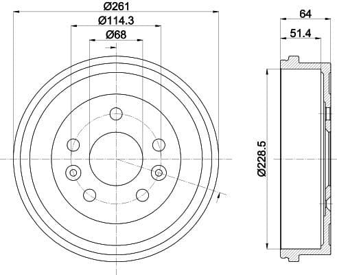 Brake Drum 8DT 355 303-151 - image 4