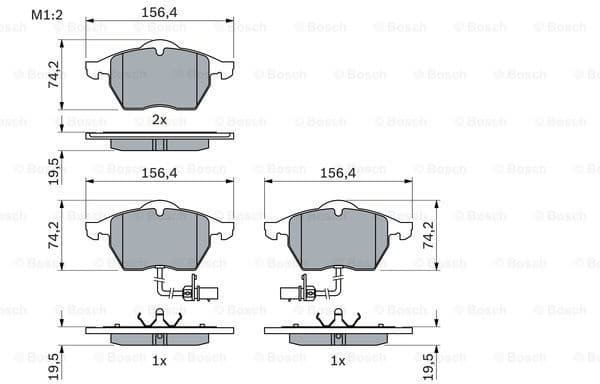 Brake Pad Set, disc brake 0986424482 - image 7