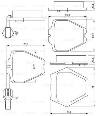 Brake Pad Set, disc brake 0986424690 - image 7