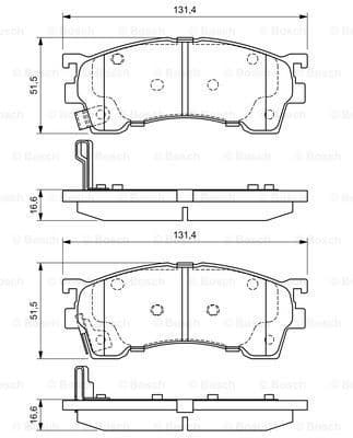 Brake Pad Set, disc brake 0986424694 - image 7