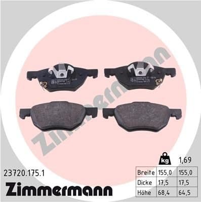 Brake Pad Set, disc brake 23720.175.1