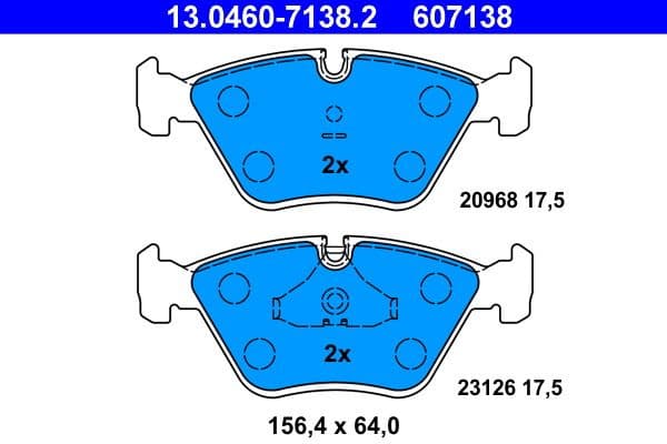 Brake Pad Set, disc brake 13.0460-7138.2 - image 2