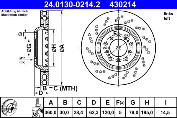 Brake Disc 24.0130-0214.2 - image 2