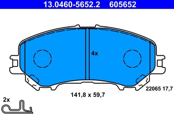Brake Pad Set, disc brake 13.0460-5652.2 - image 2
