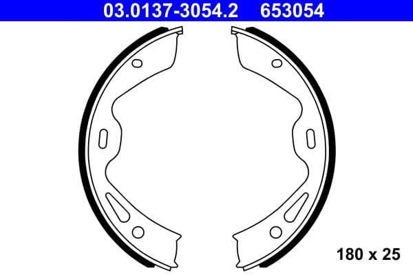 Brake Shoe Set, parking brake 03.0137-3054.2 - image 2