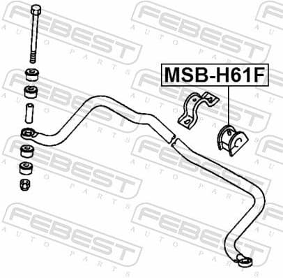Mounting, stabiliser bar MSB-H61W - image 2