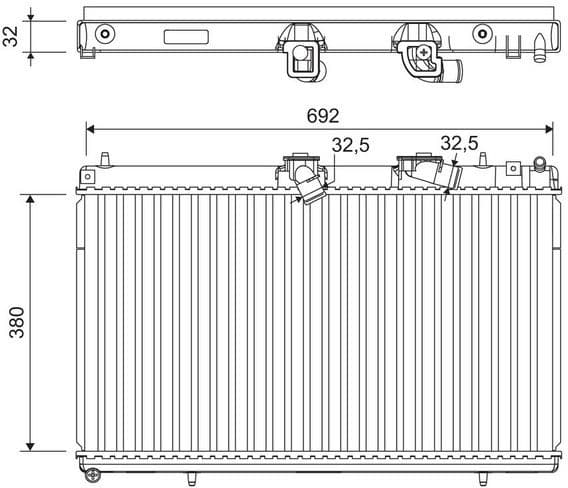 Radiator, engine cooling 701214