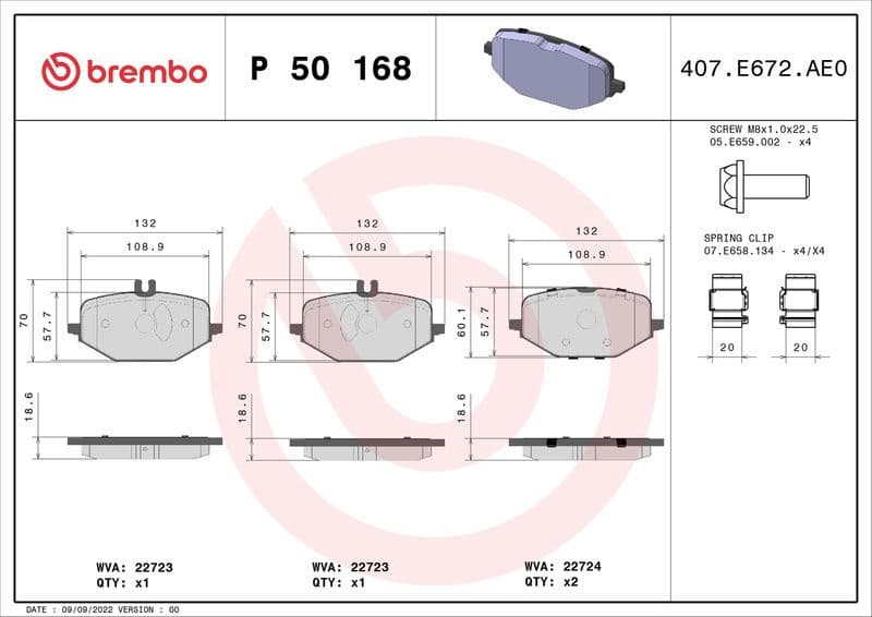 Brake Pad Set, disc brake PRIME LINE P50168 - image 2